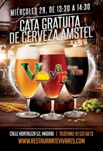 Cata gratuita de cerveza Amstel en Vivares